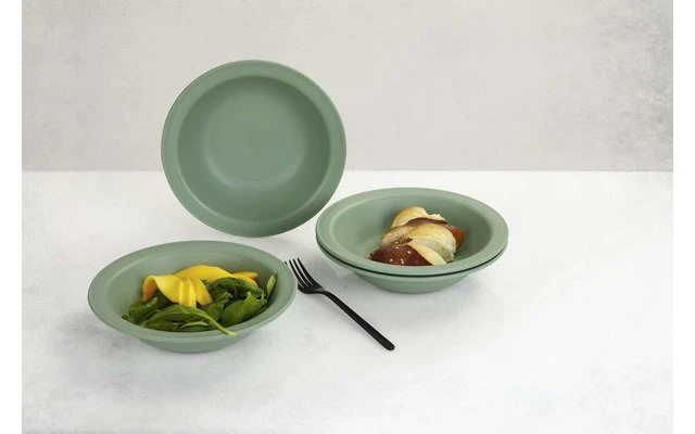 Berger Kynne Soup Plate Set 4 Pezzi Verde Verde 3 Berger Kynne Soup Plate Set 4 Pezzi Verde Verde - immagine 3