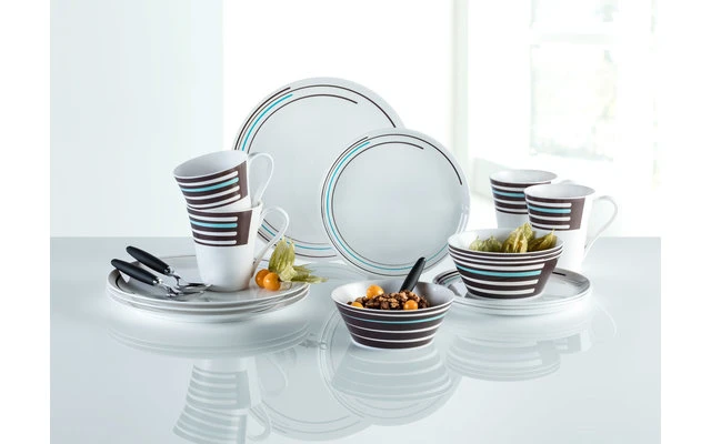 Berger Stripes Dinner Set 16 Pezzi Incl. Set Di Posate In Acciaio Inossidabile Brezza 16 Pezzi. 1 Berger Stripes Dinner Set 16 Pezzi Incl. Set Di Posate In Acciaio Inossidabile Brezza 16 Pezzi.